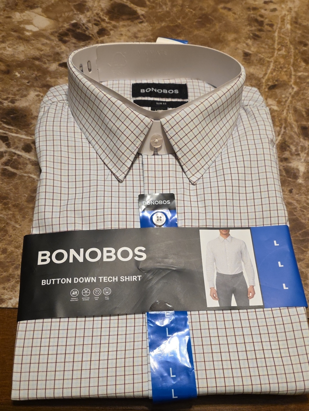 Bonobos Light Blue Slim Fit - Button-Down Tech Shirt
